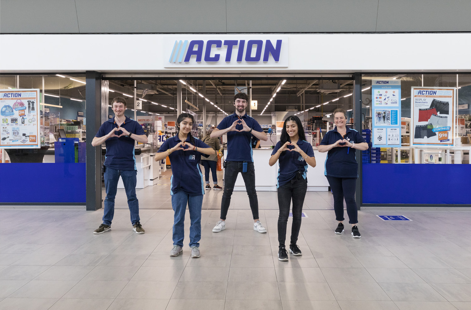 Action people employees hearts